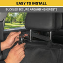Flexfit Black Rear Seat Cover for Car SUV & Truck - Durable Canvas Material Back Car Seat Covers 60/40 Split Bench Protector - Back Seats Cover & Rear Bench Protector Interior Accessories-4