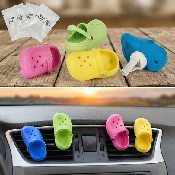 4 Pack Cute Shoe Air Vent Clips with 4PCS Refills Solid Car Air Freshener Air Conditioning Outlet Clips Car Dashboard Perfume Clip Car Interior Decor Accessories for Men/Women for Friend