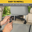 Flexfit Gray Rear Seat Cover for Car SUV & Truck - Durable Canvas Material Back Car Seat Covers 60/40 Split Bench Protector - Back Seat Cover & Back Seat Protector Interior Accessories-4