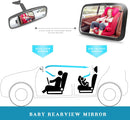 Baby Car Mirror, Safety Car Seat Mirror for Rear Facing Infant with Wide Crystal Clear View, Shatterproof, 360° Rotation-6
