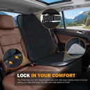 Car Seat Protector for Child Car Seat Waterproof Car Seat Cover for Leather and Fabric Seats 2 Mesh Pockets Non-Slip Bottom Thick Padding Cushion (Black)-4