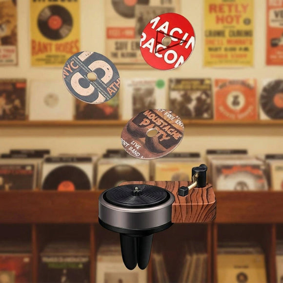 Car Air Freshener Phonograph Record Player Design Turntable Diffuser
