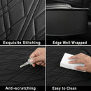 Leather Back Row Seat Covers Waterproof Rear Split Bench Car Seat Covers Vehicle Seat Cushion Cover Protector Universal Fit for Most Cars Sedan SUV Pickup Truck(Back Row/Black)-4