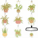 8 Pack Car Hanging Plants Air Freshener for Women Long Lasting Funny Plant Car Mirror Accessories Little Scented Hanging Air Fresheners-1
