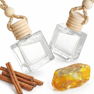 2- Pack Amber Sandalwood Car Air Freshener Hanging Long Lasting Car Scent Essential Oil Diffuser Car Perfume Inspired Fragrances for Men and Women by