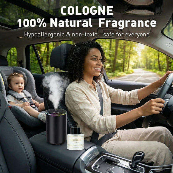 Smart Car Air Freshener Car Air Freshener Diffuser with Starry Sky Projection and 50ml Perfume Auto On/Off Intelligent 3 Mode Adjustable Rechargeable Aroma Diffuser Cologne