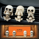 Skull Decor Halloween Car Air Freshener Vent Clips Goth Decor Interior Gothic Cool Decoration Horror Skeleton Dashboard Accessories Spooky Cute Funny Gifts for Men Women-2