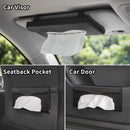 Car Tissue Holder, Sun Visor Napkin Holder, Car Visor Tissue Holder, PU Leather backseat tissue case holder for car, Vehicle(black)-6