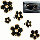 6 Pcs Daisy Flower Air Vent Clip Accessories Air Conditioning Outlet Clip Car Air Freshener Dashboard Accessories Charm Car Inter Decor(2.5 cm 3 cm 3.3 cm Black)-3