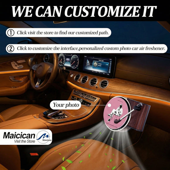 12PCS Customizable Car Air Freshener Vent Clip Pop Singer Album Cover Record Player Shape Music Lover Gifts. (Fashion)