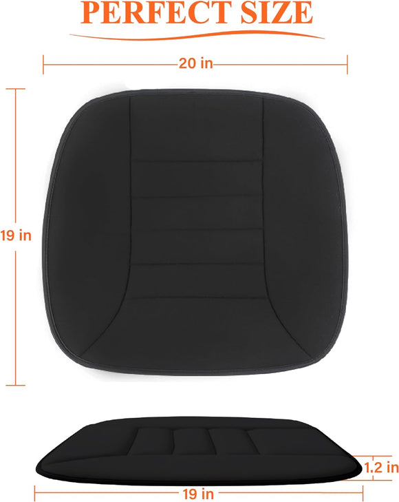 Car Seat Cushion with 1.2inch Comfort Memory Foam, Seat Cushion for Car and Office Chair (Black)
