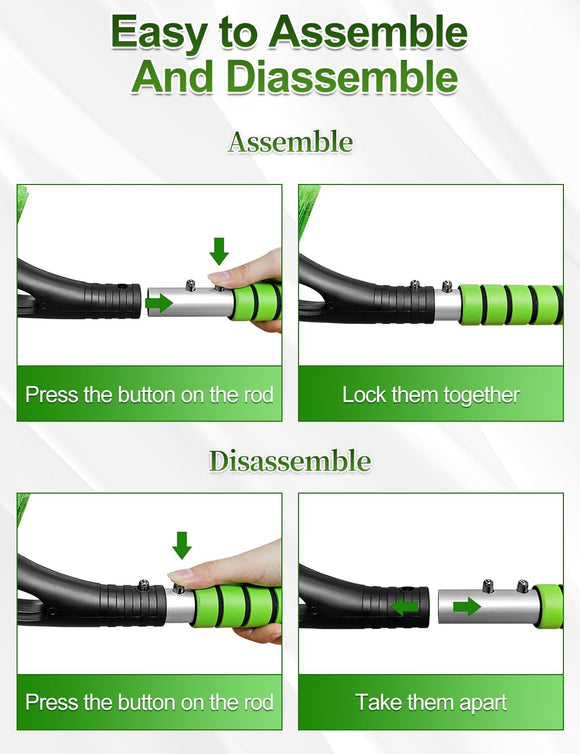 Car Snow Scraper and Brush, 27 Inch Snow Brush for Car Window, Detachable Ice Scraper with Foam Grip for Windshield SUV Truck - 1pcs