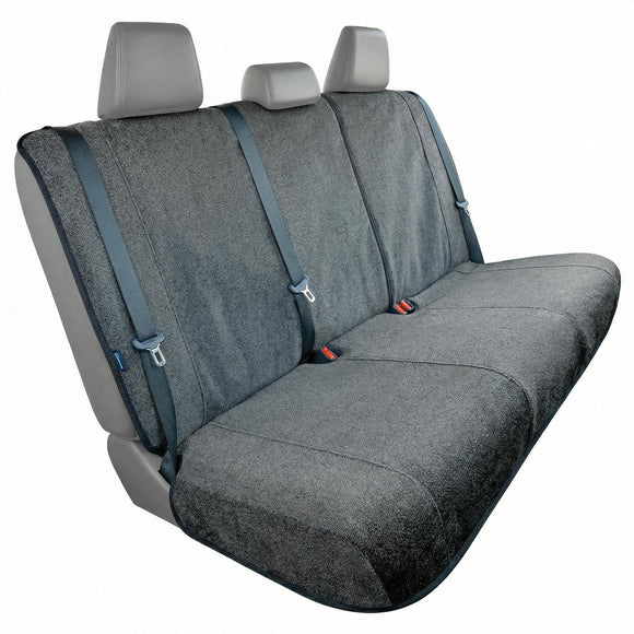 Back Seat Towel Seat Cover for Cars; Great for After Gym Workouts Dogs and Outdoor Activities; Universal Fit for Cars SUVs Vans Trucks EZ fit Non Slip Grip Grey