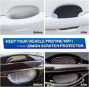 Car Handle Cup Scratch Protector 4PCS TPU Carbon Fiber Texture Door Bowl 3D Sticker Universal Fit Handle Paint Cover Guard-4