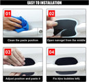 4PCS Car Door Handle Cup Scratch Protectors TPU Carbon Fiber Door Bowl 3D Sticker Universal Door Handle Protective Film for Most Cars (Medium)-4