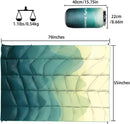 Outdoor Puffy Camping Blanket Lightweight Down Alternative Puffy Printed Camping Large Ultra Warm Hammock Top Quilt Waterproof Blanket for Traveling Picnic Beach Party Cold Weather (Green Mountain)-2