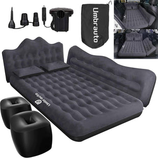 Inflatable Car Mattress Bed: SUV Camping Air Bed for Truck Backseat with Pump & Pillows Car Sleeping Airbed for Van Back Seat