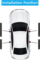 4Pcs Car Door Sill Protector for Pilot Accessories Fit for Pilot Carbon Fiber Leather Door Sill Sticker Decoration Scuff Plate Sticker for Auto SUV-4