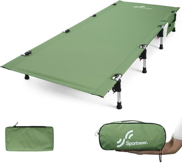 Camping Cot Folding Cots Lever Lock Portable Lightweight Sleeping Camping Bed for Adults Outdoor Travel Backpacking Camp Hiking Supports 330lbs