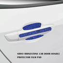 8pcs Bling Car Door Handle Protector Stickers Crystal Rhinestone Glitter Car Door Handles Cup Scratch Protectors Decals Universal (Blue)-6