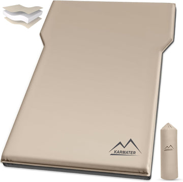 Self Inflating Car Sleeping Pad for Camping Thick Memory Foam Car Camping Mattress with Pillow 9.0 R-Value SUV Mattress Camping Bed Suitable for Cargo Travel Hiking Backpacking