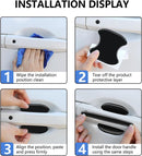 8Pcs Car Door Handle Bowl Sticker Reflective Car Door Handle Paint Scratch Protector Self-Adhesive Scratch Collision Protection Guard Auto Exterior Decor Universal for SUV Truck RV-5