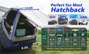 SUV Tailgate Tent with Poles &Three Sides Awning Shade & Transmittance Mosquito Net Hatchback Camping Sunproof Car Tenting Universal SUV Windproof Camping Gear Tent Outdoor Travel-6