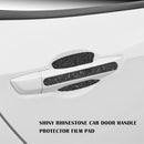 8pcs Bling Car Door Handle Protector Stickers Crystal Rhinestone Glitter Car Door Handles Cup Scratch Protectors Decals Universal (Black)-5