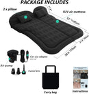 SUV Air Mattress Camping Bed Cushion Pillow Inflatable Thickened Car Air Bed Mattress with Electric Air Pump Portable Sleeping Pad for Travel Camping Upgraded Version Black-4