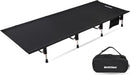Lightweight Folding Tent Camping Cot Bed with Lever Lock Easy Setup Portable Compact for Outdoor Travel Hunting Hiking Motorcycling Support 330Lbs (Black)-1