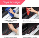 4PCS Car Door Sill Plate Protectors Auto Door Entry Guards Sill Scuff Cover Panel Step Protector PVC Rubber Anti-Scratch Front Rear Door Pedal Car Accessories for Most Vehicles (Red/Sport)-7