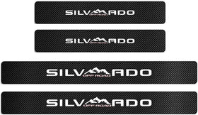 4Pcs Car Door Sill Protector Reflective 4D Carbon Fiber Sticker