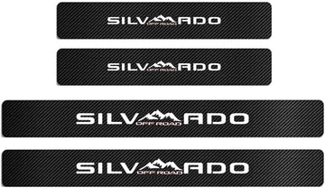 4Pcs Car Door Sill Protector Reflective 4D Carbon Fiber Sticker