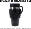 Large Car Cup Holder Adapter Compatible with Hydro Flask 32oz 40oz 50/50 Flask Yeti 24/30/36oz Nalgene 32oz Coffee Mugs - Car Interior Accessory Big Bottles Car Cup Holder (Up to 3.8 Inches)-5