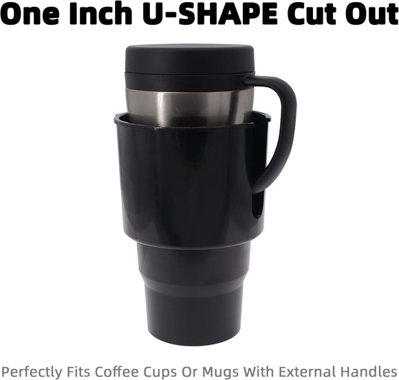 Large Car Cup Holder Adapter Compatible with Hydro Flask 32oz 40oz 50/50 Flask Yeti 24/30/36oz Nalgene 32oz Coffee Mugs - Car Interior Accessory Big Bottles Car Cup Holder (Up to 3.8 Inches)
