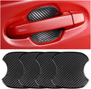 Car Door Handle Cup Scratch Protector 4PCS 3D TPU Carbon Fiber Vehicle Door Bowl Sticker Automotive Door Handle Paint Protective Film Cover Accessories Universal for Most Cars (Medium)-1