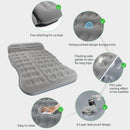SUV Air Mattress Thickened Flocked Camping Bed for Car Trunk & Back Seat Includes Electric Pump & 2 Foot Pedals Portable Inflatable car Mattress (Gray)-3