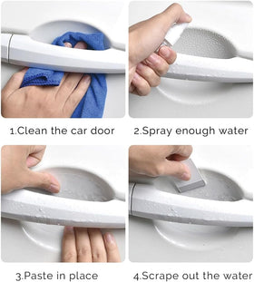 10pcs Clear Car Door Handle Scratch Potector TPU Car Door Sticker Universal Protective Films for Vehicles (Clear) - 0