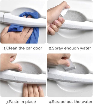 10pcs Clear Car Door Handle Scratch Potector TPU Car Door Sticker Universal Protective Films for Vehicles (Clear)