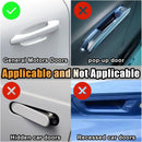 Bling Car Door Handle Protector Bling Auto Doors Handles Sticker Anti-Scratch Universal Car Door Handle Protective Cover Shiny Rhinestone Auto Decor Accessories for Women (White)-4