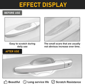 4Pcs Car Door Handle Protector Waterproof Anti-Scratch Stickers Covers Transparent Universal Car Door Handle Protector Accessories - 0