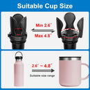 Car Cup Holder Expander Cup Holder Extender Adapter with Expandable Arm and Adjustable Base Compatible with Yeti Ramblers 14-64oz Hydro Flasks 18-64oz Most Coffee Mugs Bottles & Cups-5