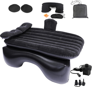 Inflatable Car Air Mattress Back Seat Bed with Air Pump 55 x 35 Portable Thickened Car Travel Camping Sleeping Air Mattress Blow Up Bed for Car Universal SUV