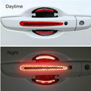 Car Door Handle Protector Reflective Sticker Universal Auto Carbon Fiber Door Handle Anti Scratch Cover Guard 8PCS Red-5