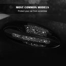 8pcs Bling Car Door Handle Protector Stickers Crystal Rhinestone Glitter Car Door Handles Cup Scratch Protectors Decals Universal (Black)-4
