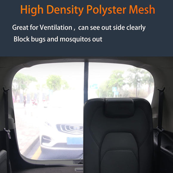 Car Tailgate Mesh Screen for SUV Van Breathable Magnetic Car Screen for Tail Gate Hatch Camping Gear Accessories