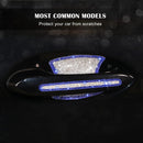 8pcs Bling Car Door Handle Protector Stickers Crystal Rhinestone Glitter Car Door Handles Cup Scratch Protectors Decals Universal (White & Blue)-7