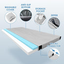 CertiPUR-US Memory Foam Camping Mattress Portable Roll Up Travel Sleeping Pad & Floor Mattress Cot Guest Bed for Sleepover with Waterproof Cover & Travel Bag-6
