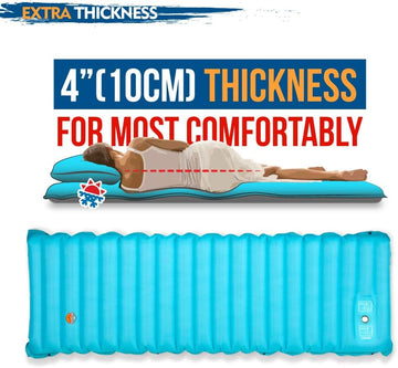 Extra Thickness Inflatable Sleeping Pad with Built-in Pump Most Comfortable Camping Mattress for Backpacking Car Traveling and Hiking Compact and Lightweight - Airlive2000 - 0