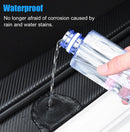 Car Door Sill Protector 4 PCS Door Sill Protector Anti-Scratch Anti-Collision Carbon Fiber Leather Front/Rear Decorative Door Protector Car Interior Accessories-5